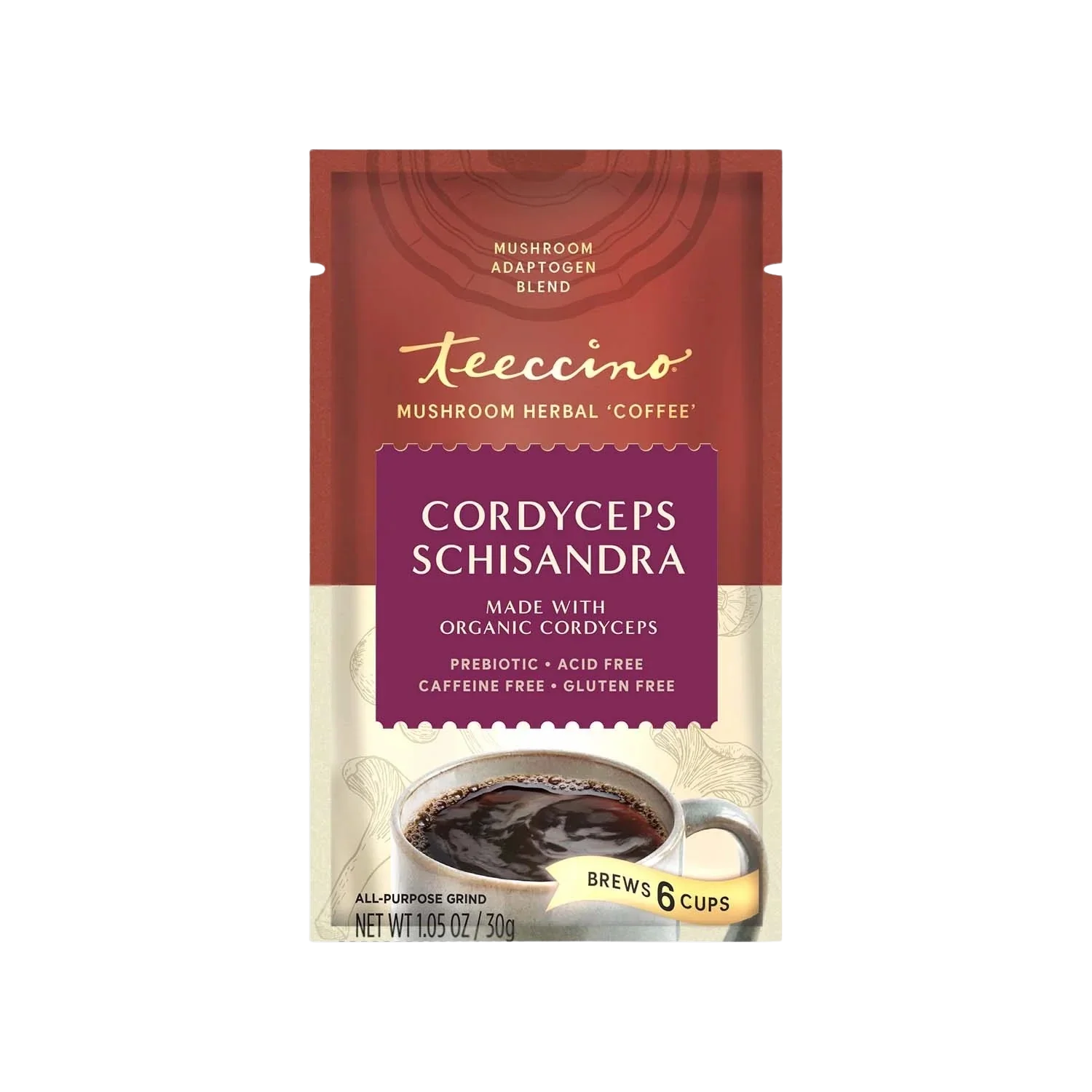 Cordyceps Schisandra Cinnamon Berry Mushroom Herbal Coffee