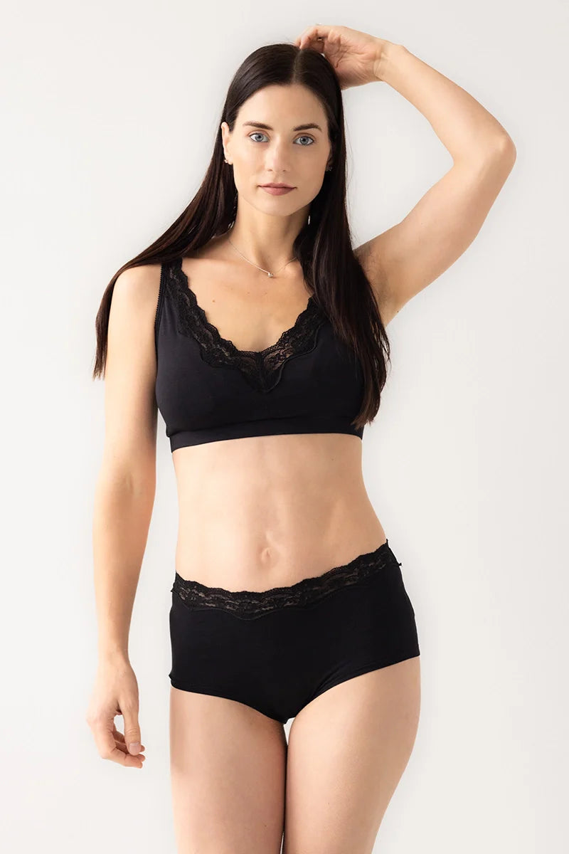 Salua Bikini Panty with Lace Edge - DestGlow