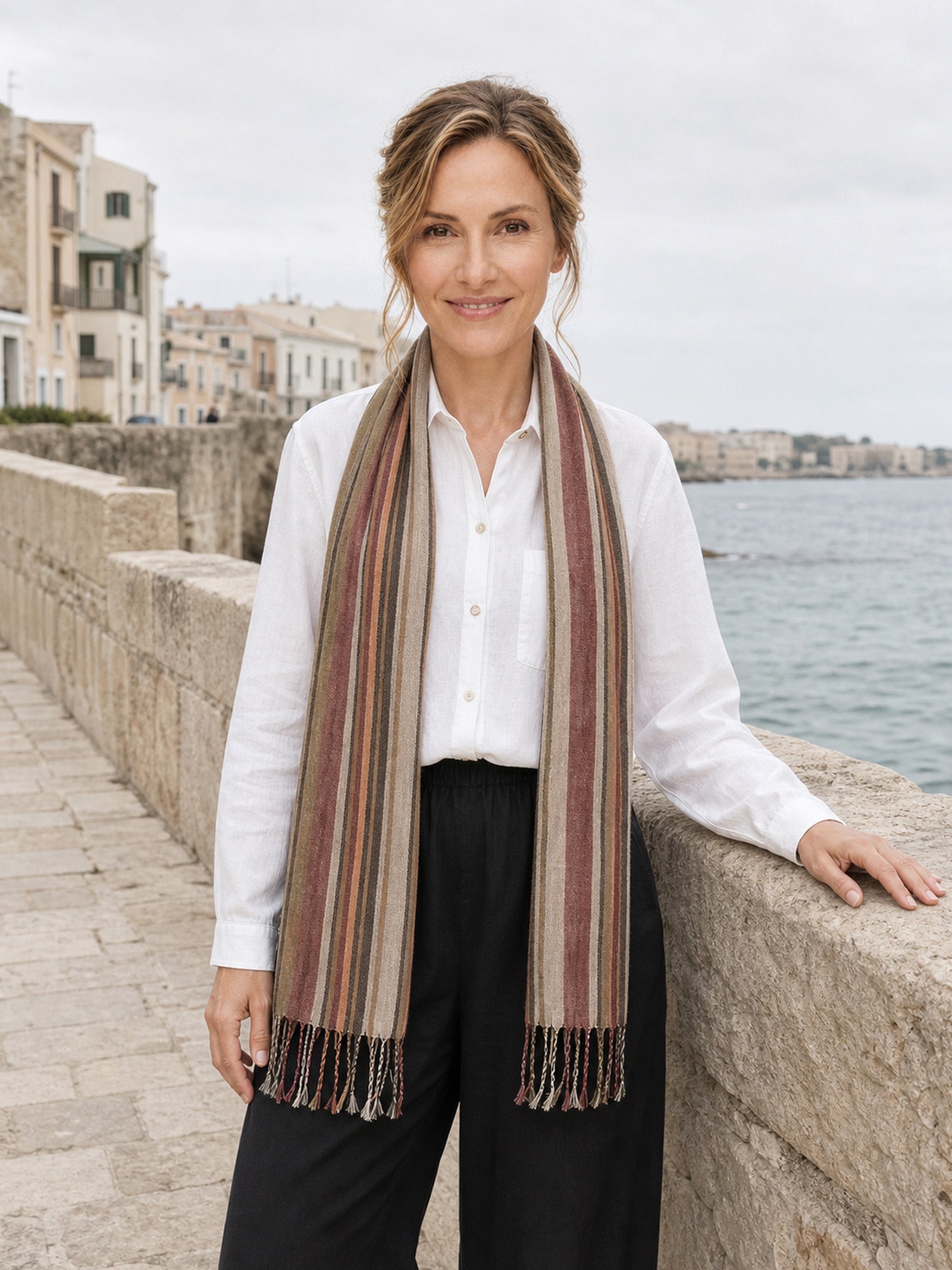 Cotton Linen Lightweight Soft Scarf DestGlow