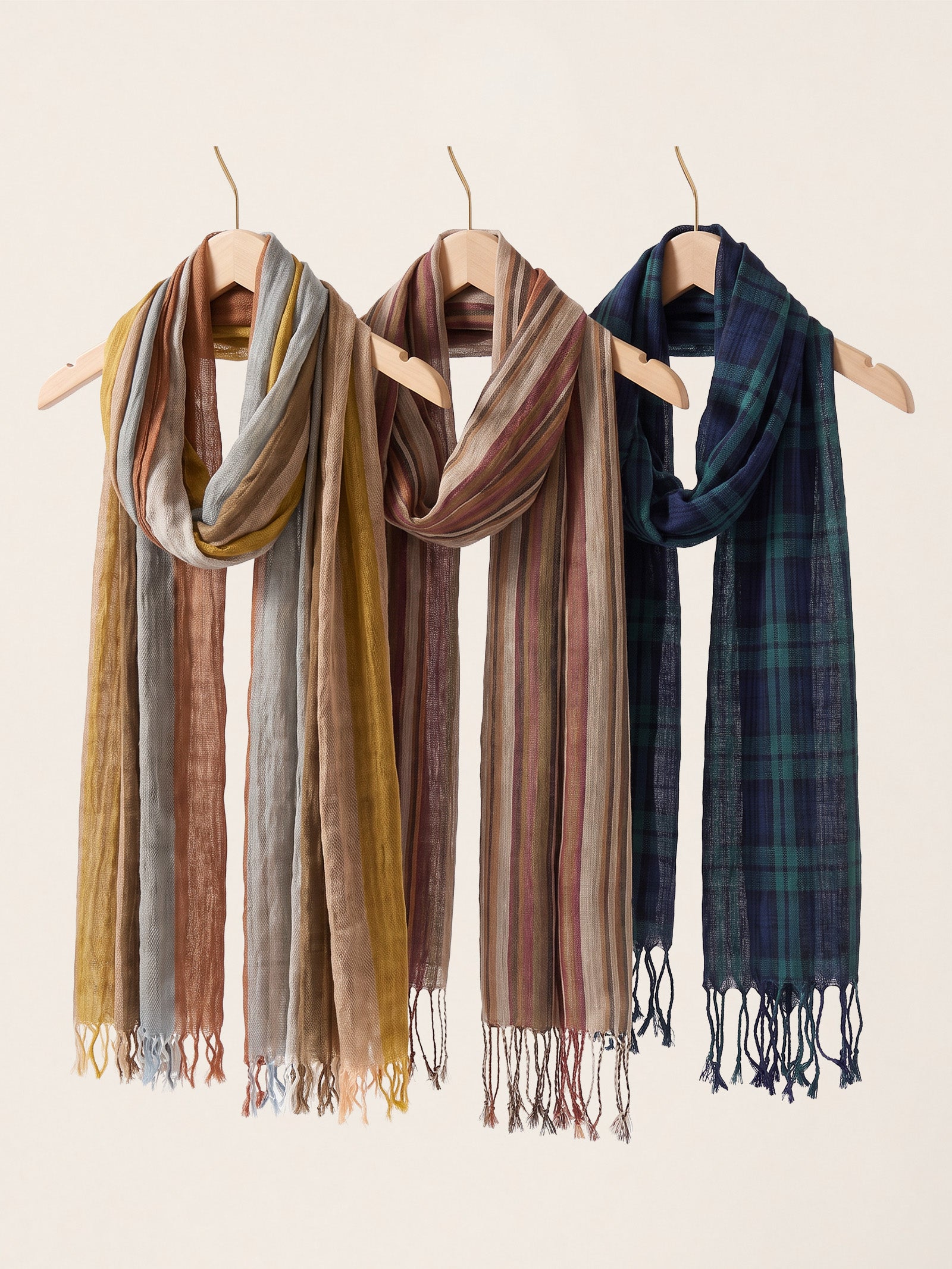 Cotton Linen Lightweight Soft Scarf DestGlow