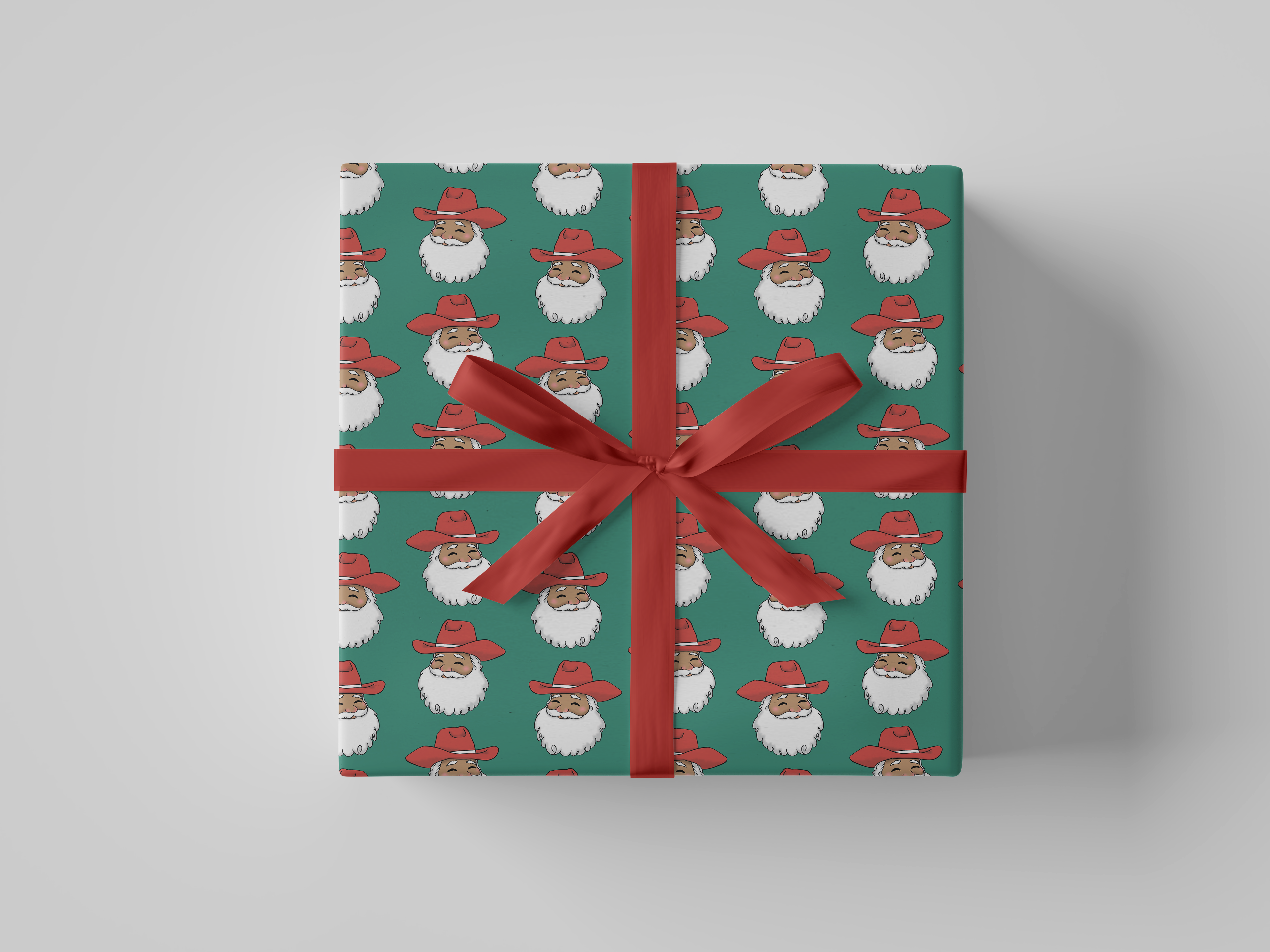 Cowboy Santa Gift Wrap by Deck & Adorn