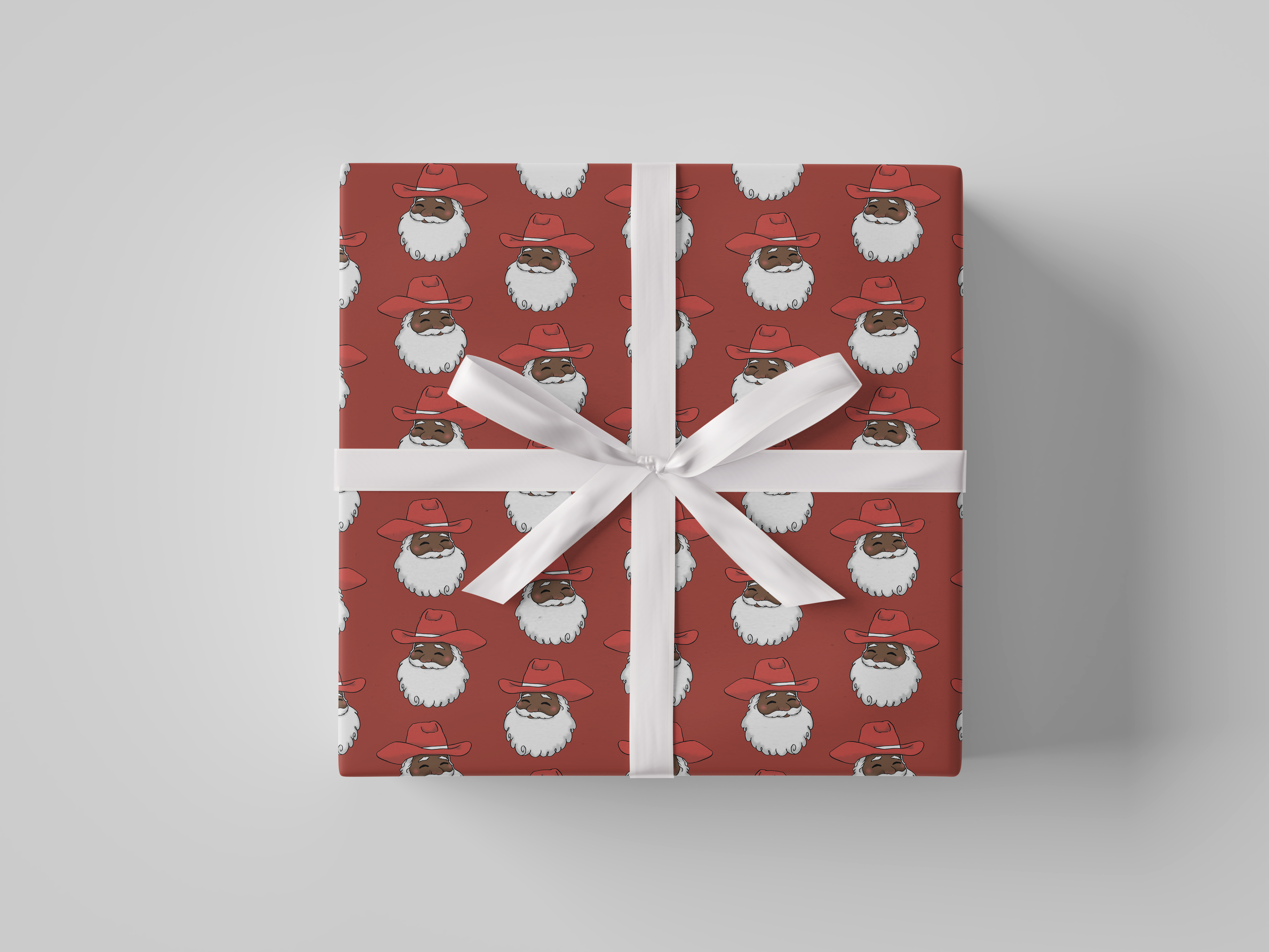 Cowboy Santa Gift Wrap by Deck & Adorn