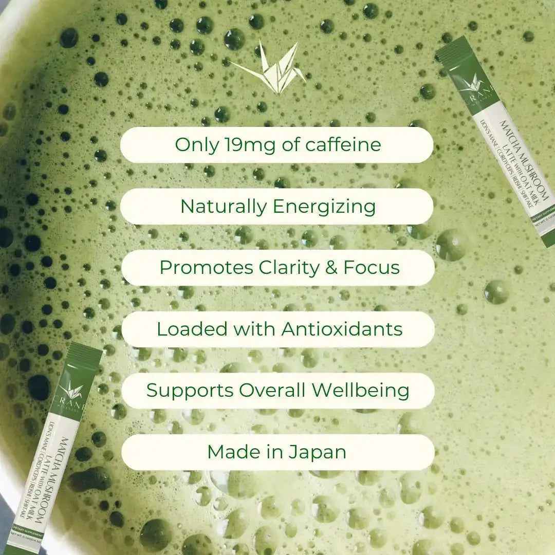 Matcha Mushroom Latte by Crane Wellness