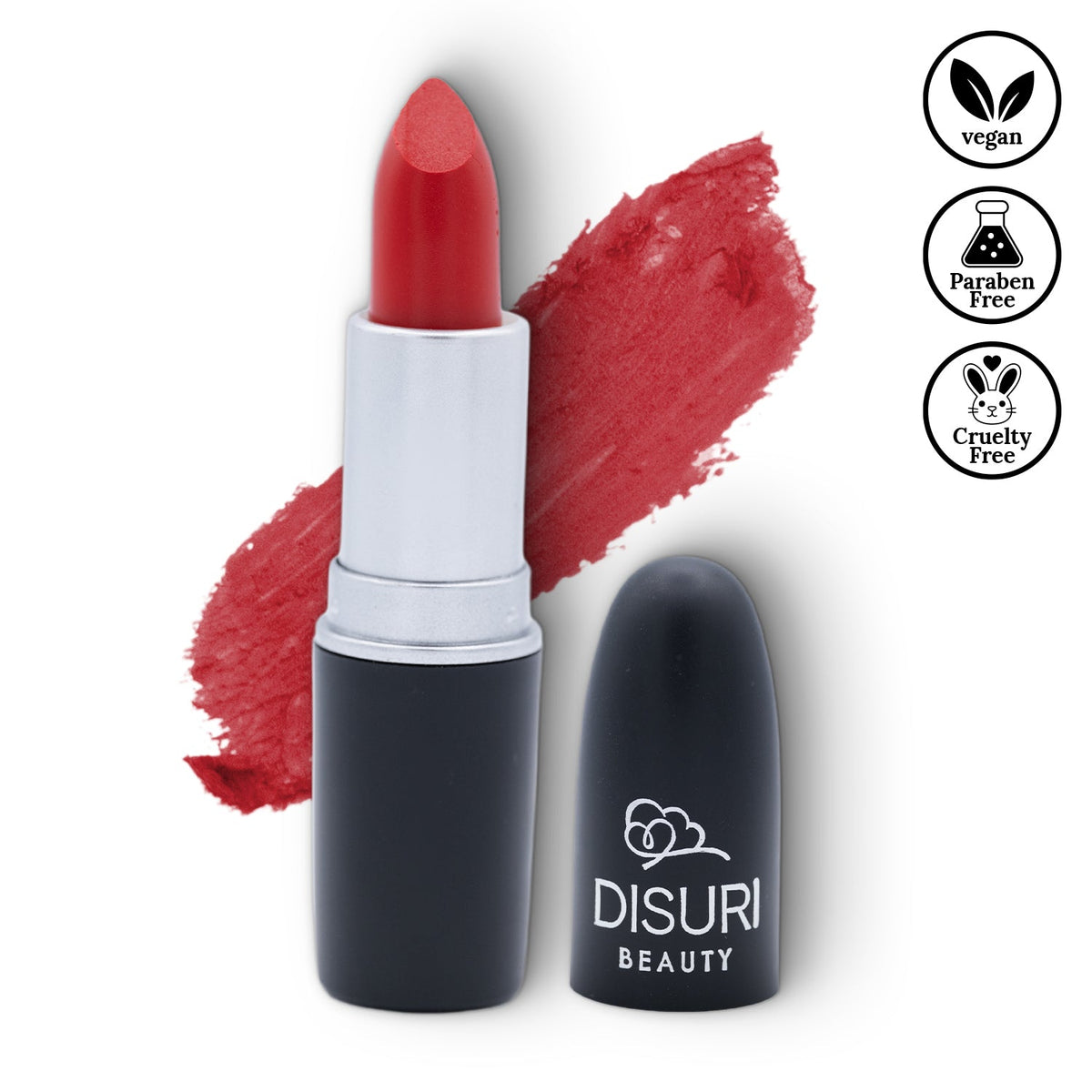 DISURI Beauty Matte Bullet Lipstick - Crimson Luxe (
