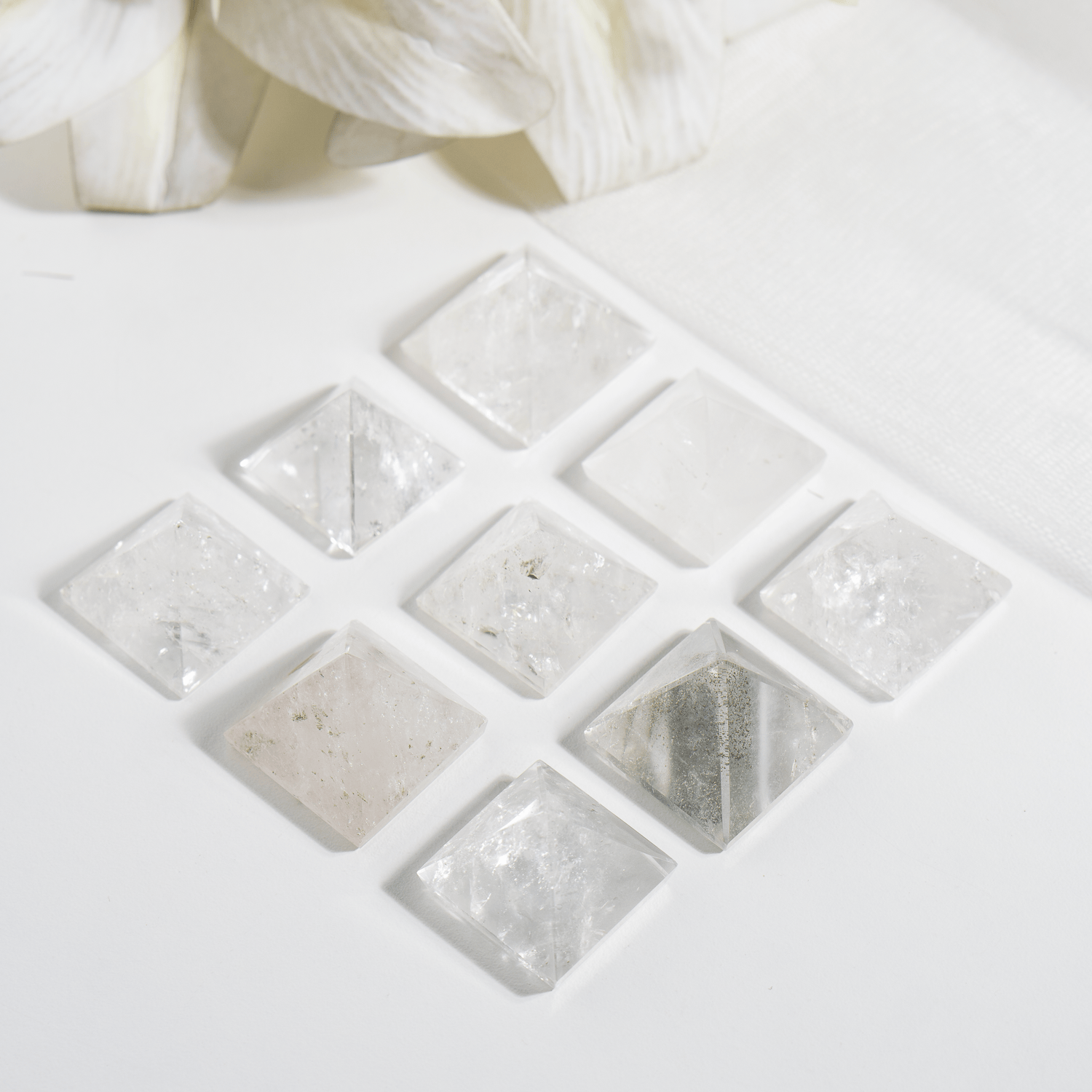 Crystal Quartz Pyramids (Balances Energy and Meditation)