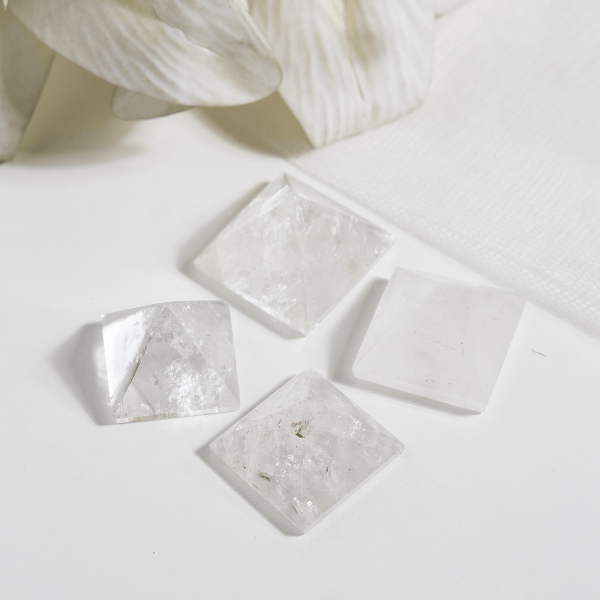 Crystal Quartz Pyramids (Balances Energy and Meditation)