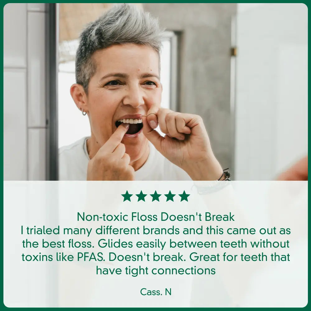 Brilliant Black® Floss – Whitens Between Teeth Naturally by Terra & Co.