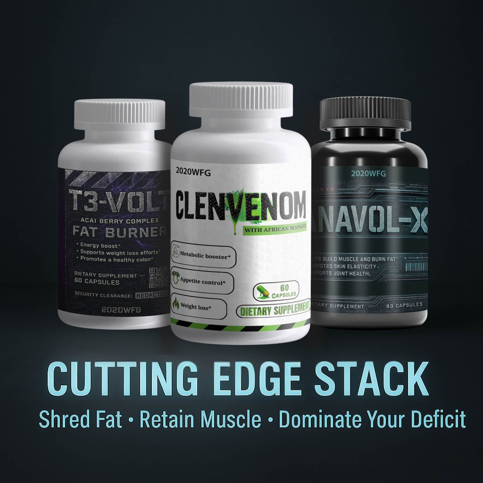 Cutting Edge Stack – Fat Loss & Muscle Preservation Supplement Cycle by 2020WFG