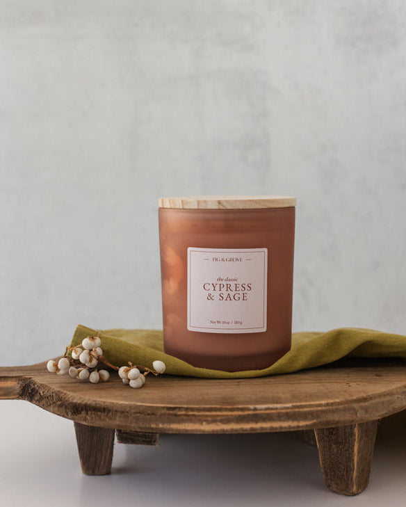 Cypress & Sage - The Classic Soy Wax Candle by Fig & Grove