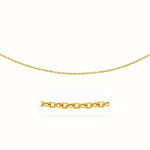 14k Yellow Gold Pendant Chain with Textured Links (3.30 mm)