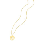 14K Yellow Gold Necklace with Compass - necklaces