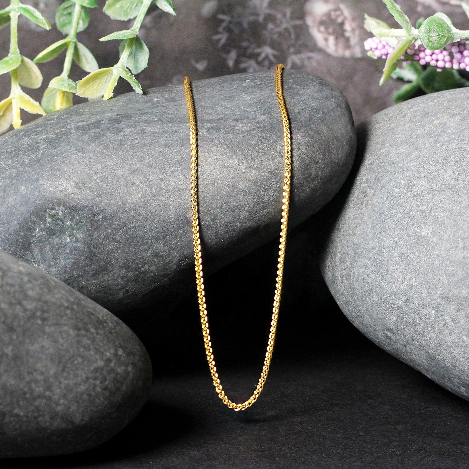 14k Yellow Gold Round Chain 1.2mm by Bids.com