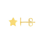 14k Yellow Gold Post Earrings with Stars(6.5mm) - accessories