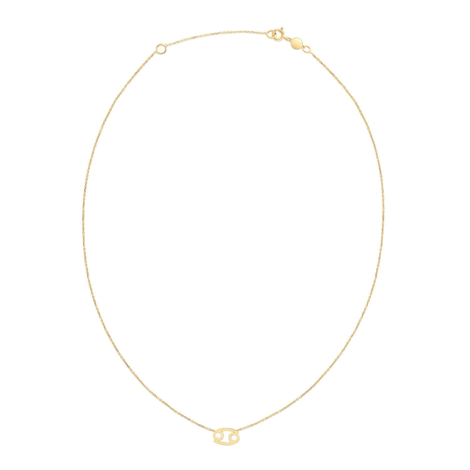 14K Yellow Gold Cancer Necklace DestGlow