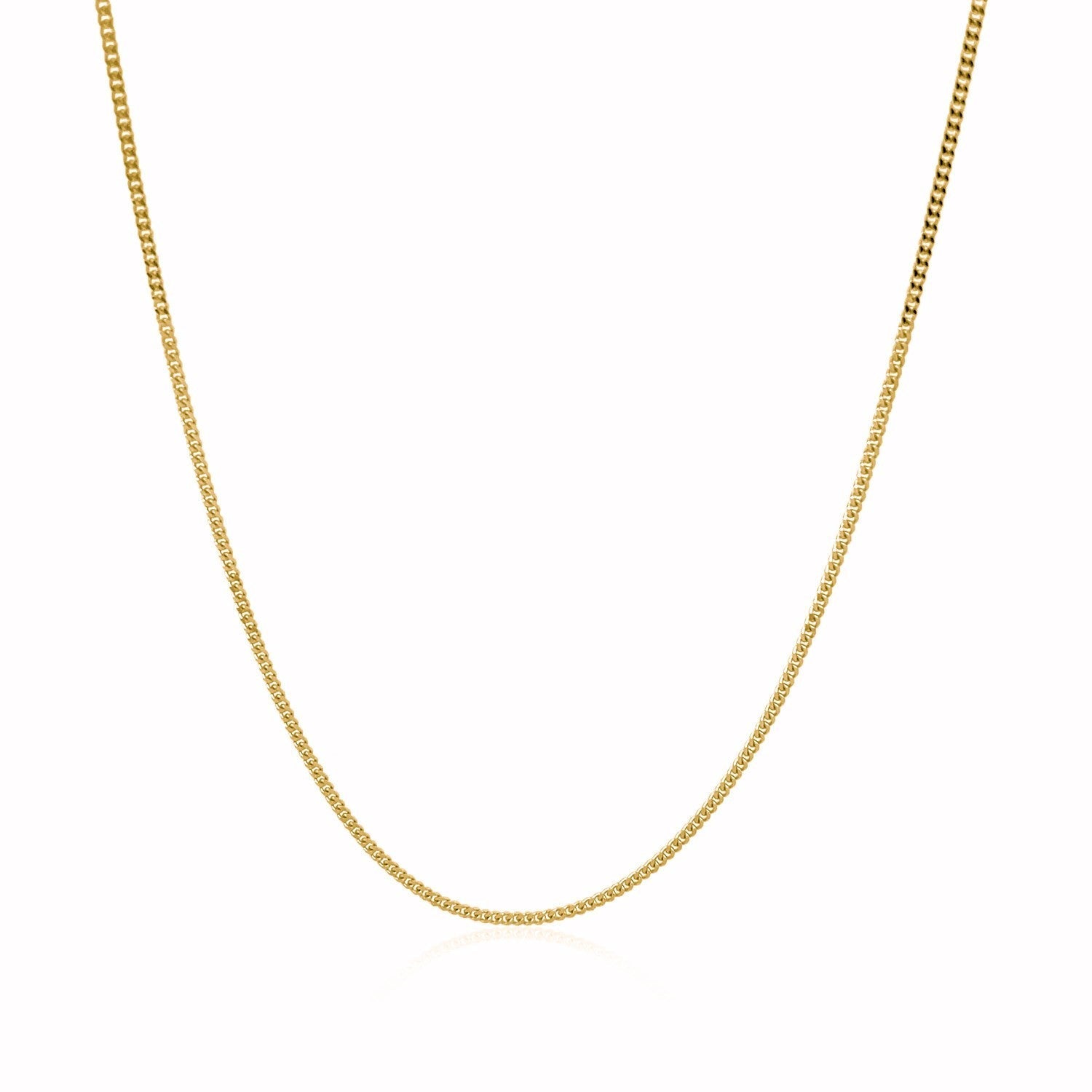 10k Yellow Gold Gourmette Chain 1.0mm (1.00 mm) - DestGlow