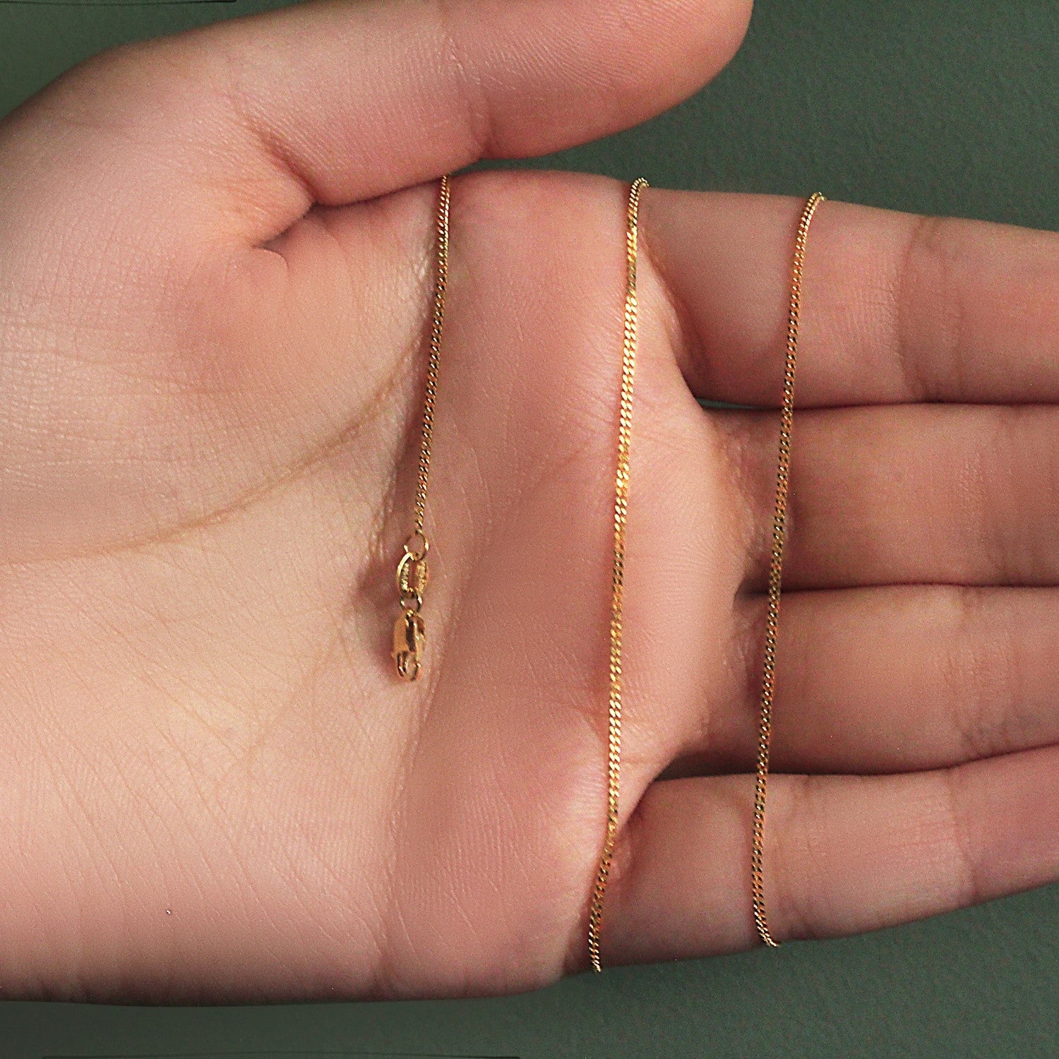 10k Yellow Gold Gourmette Chain 1.0mm (1.00 mm) - DestGlow