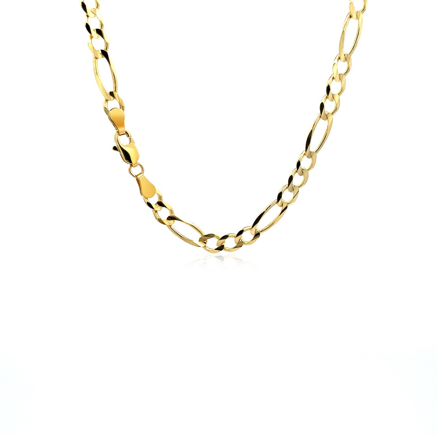 10K Yellow Gold Solid Figaro Chain (4.50 mm) by Bids.com