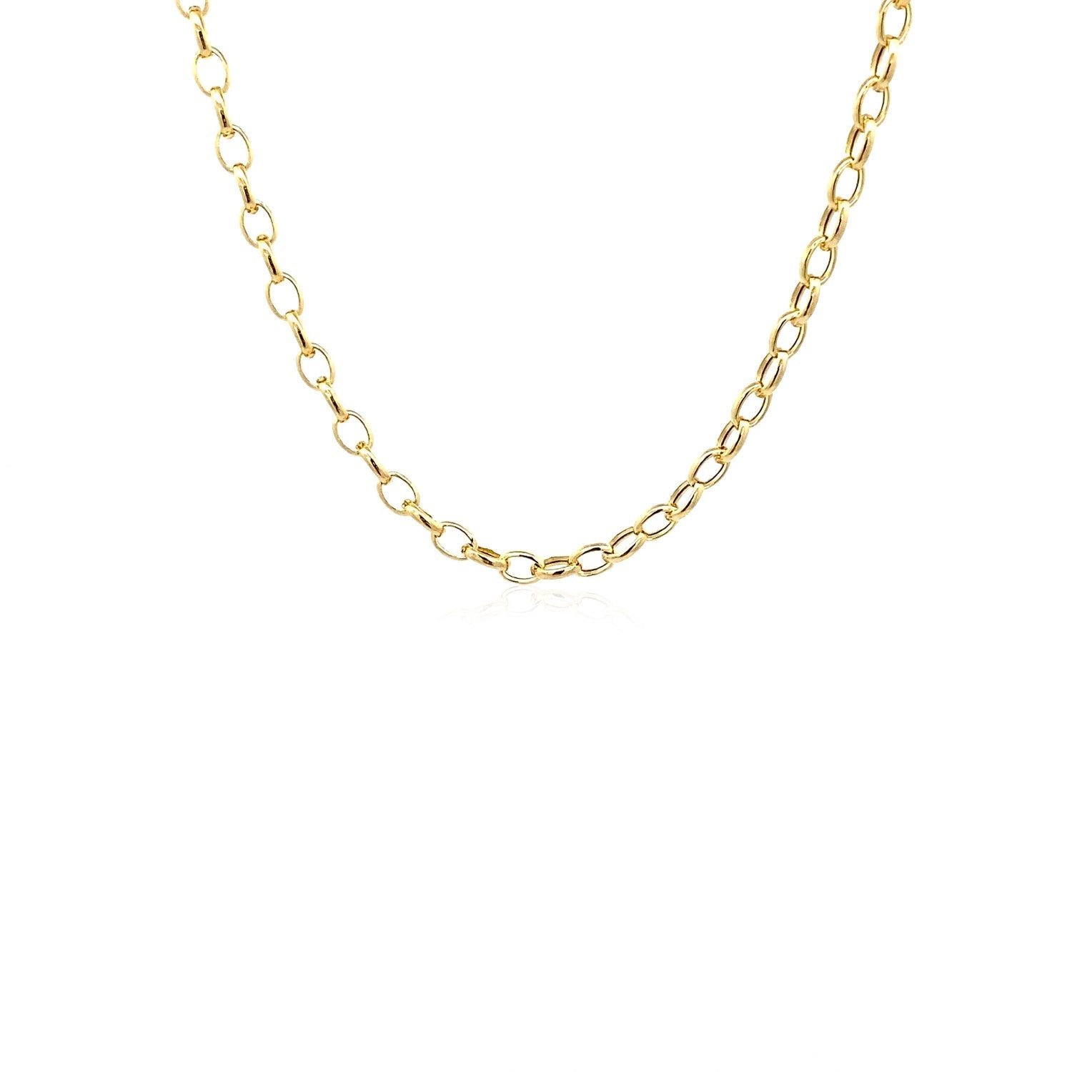 3.2mm 14k Yellow Gold Oval Rolo Chain by Bids.com