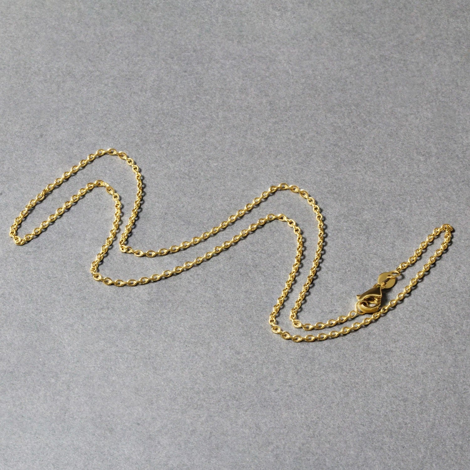 14k Yellow Gold Round Cable Link Chain 1.5mm - DestGlow