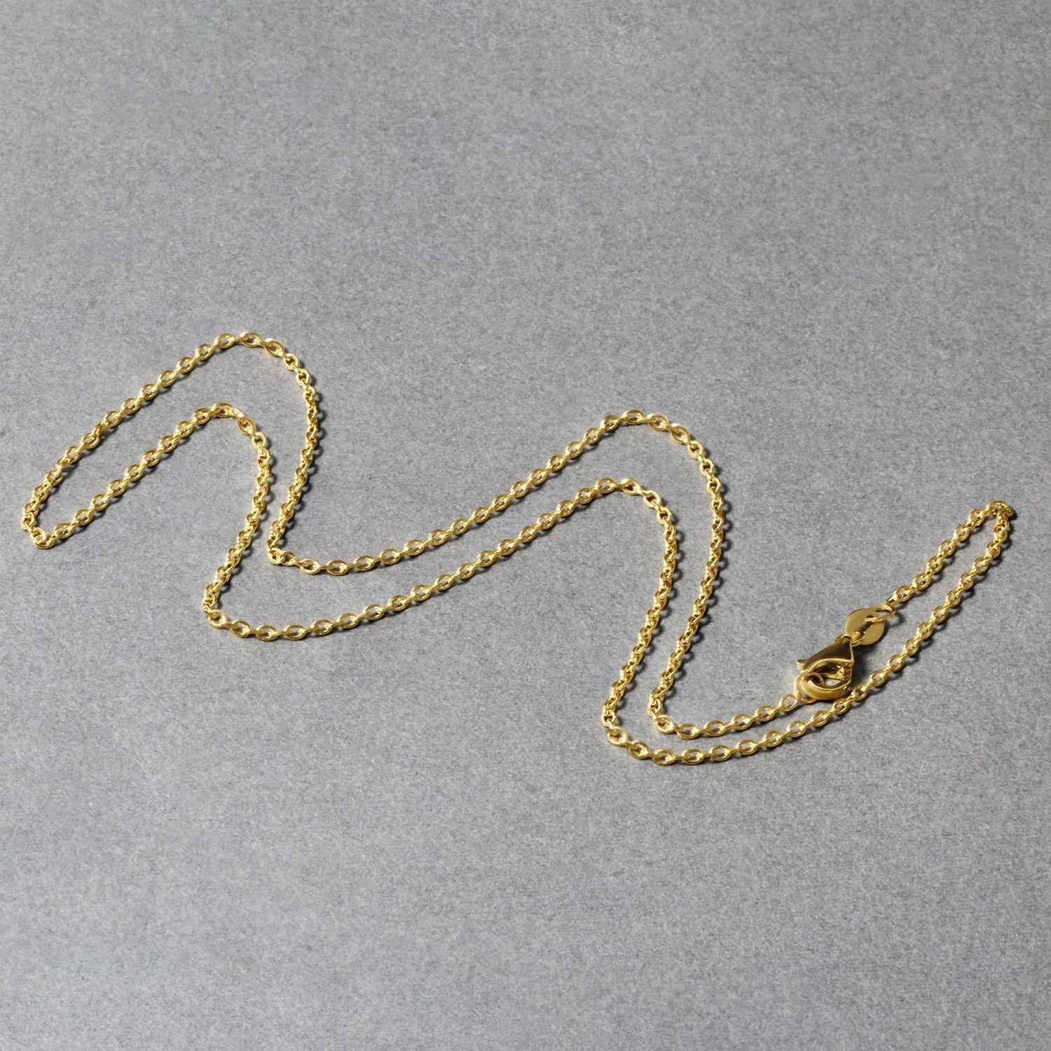 14k Yellow Gold Round Cable Link Chain 1.5mm