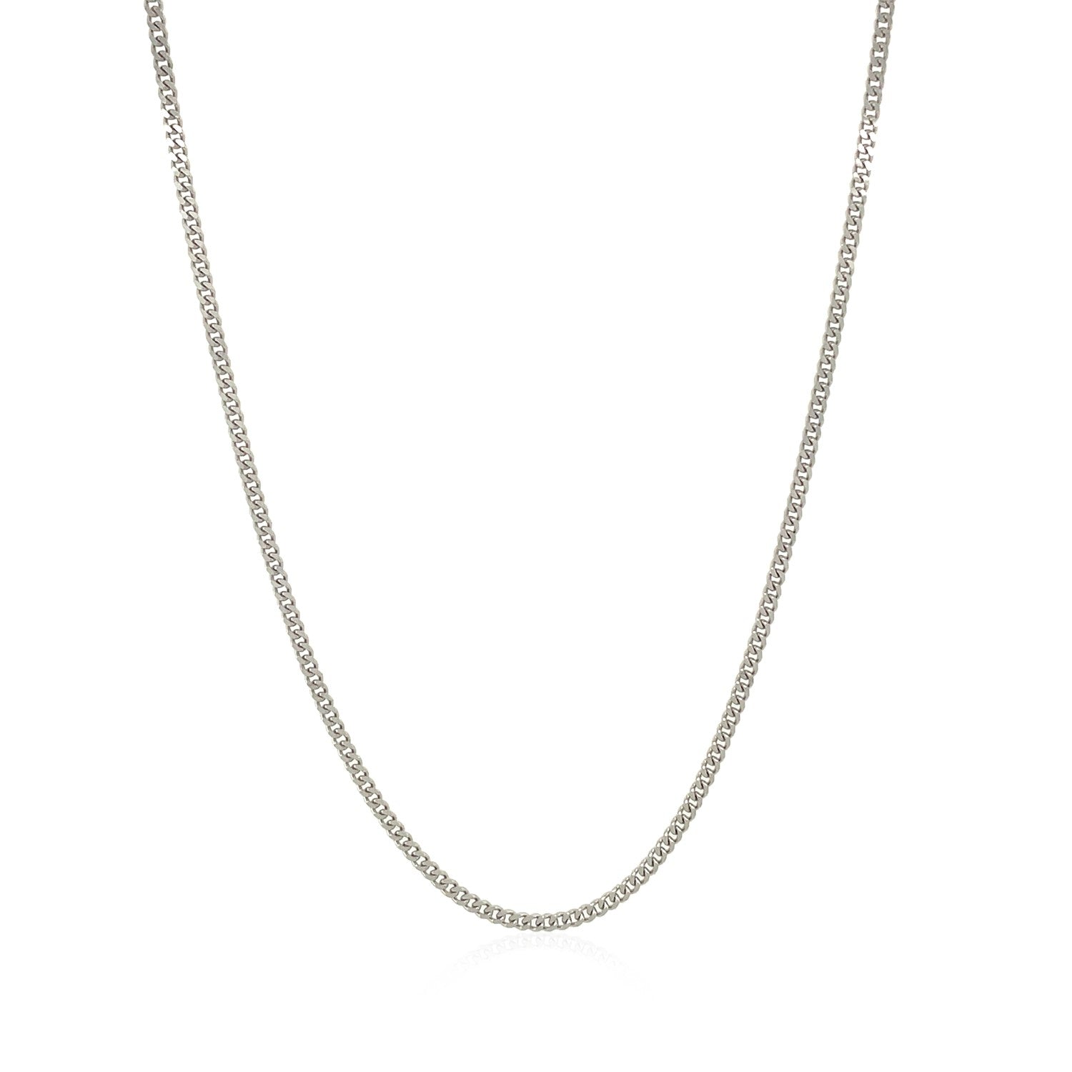 10k White Gold Gourmette Chain (1.40 mm) by Avera Group