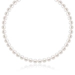 14k Yellow Gold Necklace with White Freshwater Cultured Pearls (6.0mm to 6.5mm)