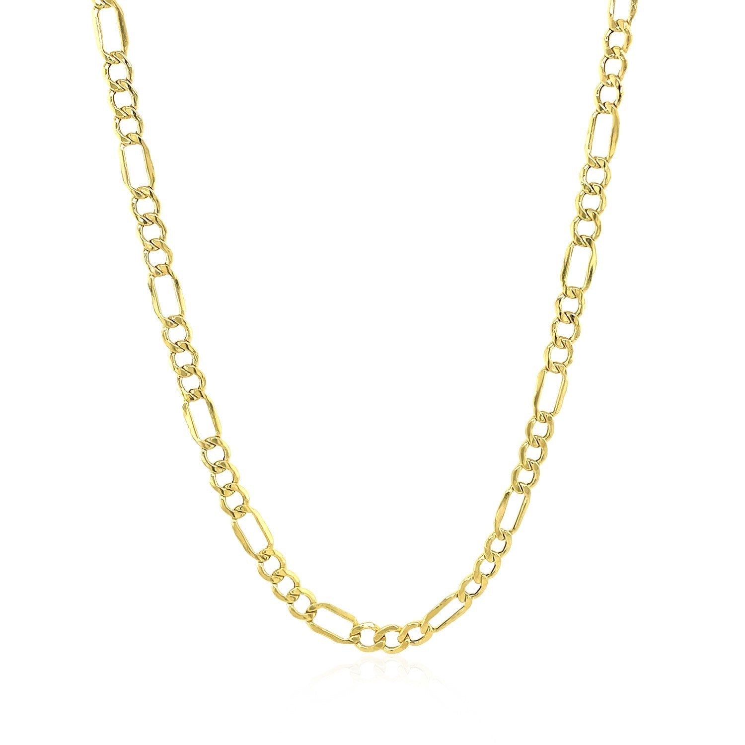 3.5mm 14k Yellow Gold Lite Figaro Chain by Bids.com
