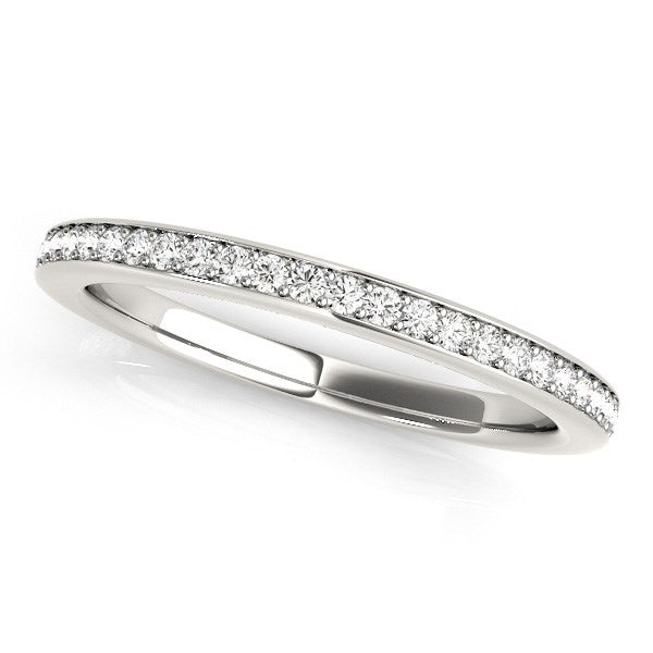 14k White Gold Simple Diamond Wedding Ring (1/4 cttw) by Bids.com