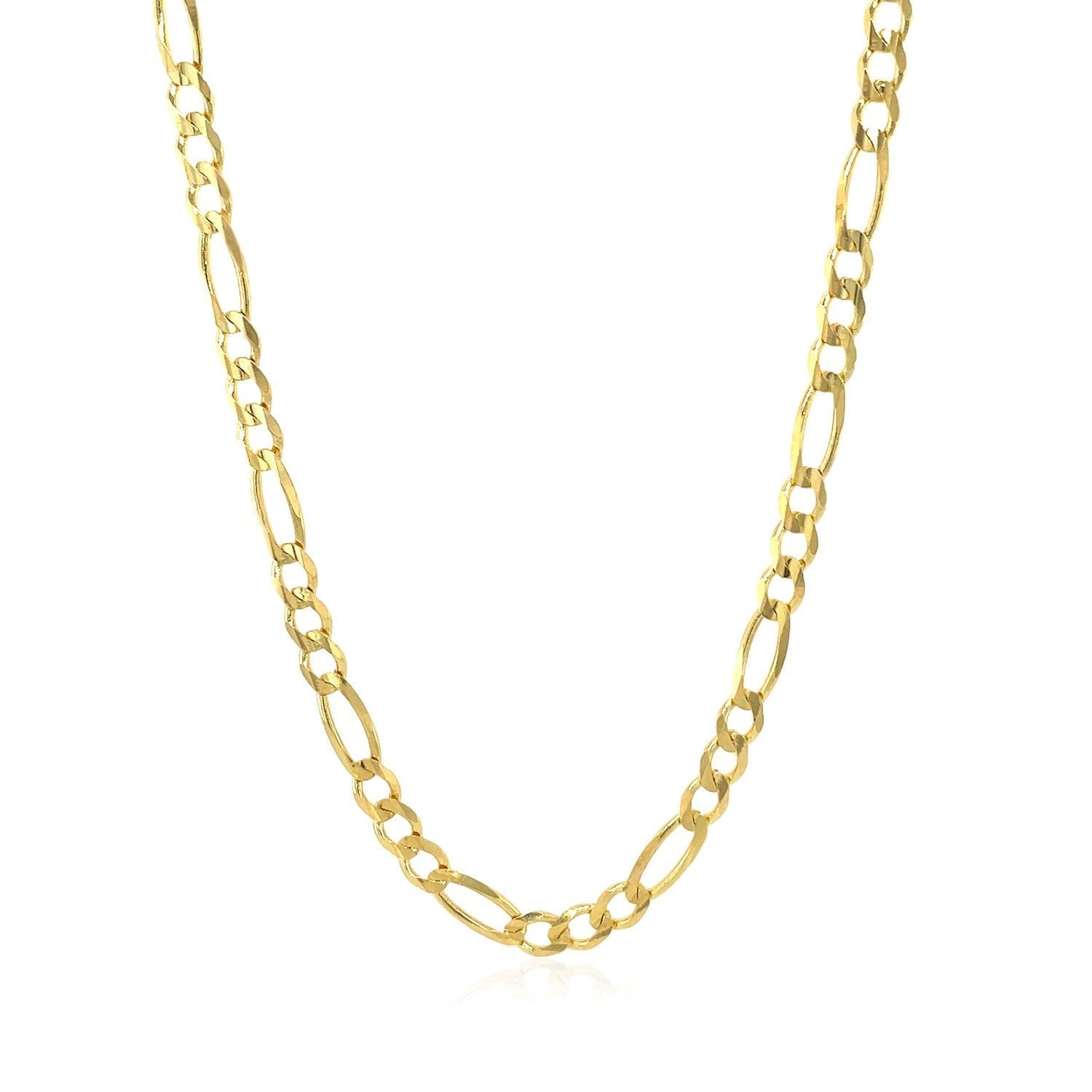 10K Yellow Gold Solid Figaro Chain (3.70 mm) by Bids.com