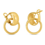 14k Yellow Gold Interlocking Omega Hoops - accessories