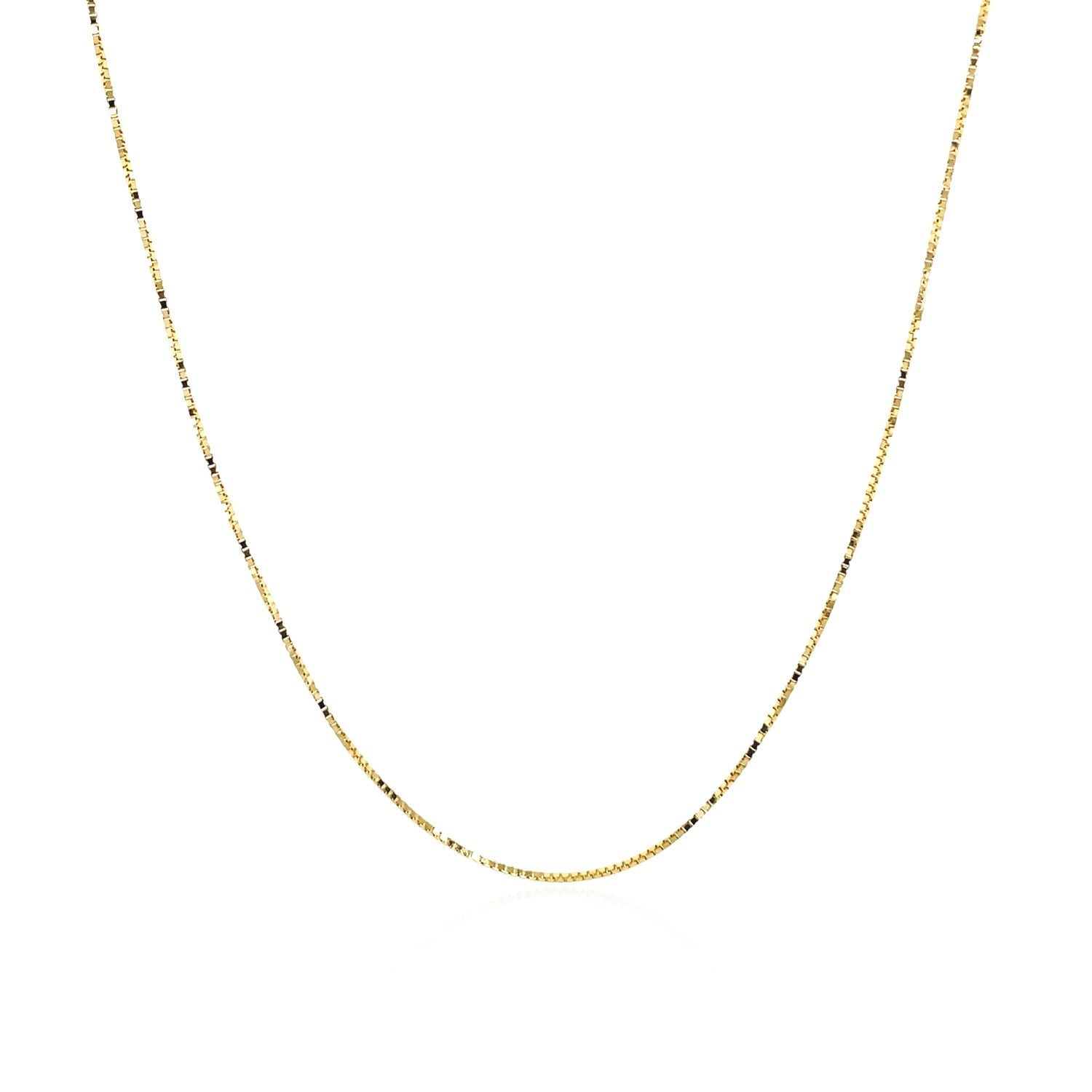 14k Yellow Gold Classic Box Chain 0.6mm by Bids.com