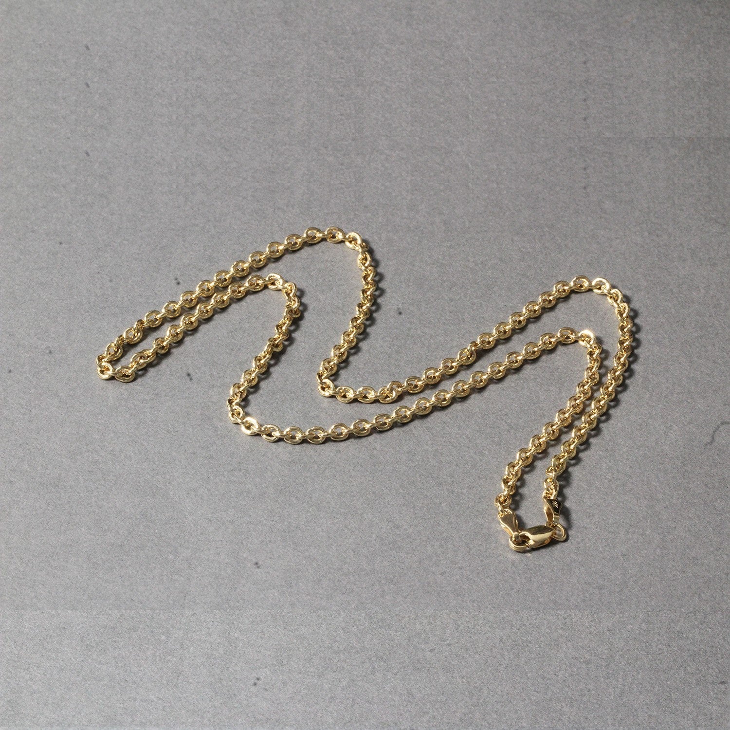 3.0mm 14k Yellow Gold Forsantina Lite Cable Link Chain by Bids.com