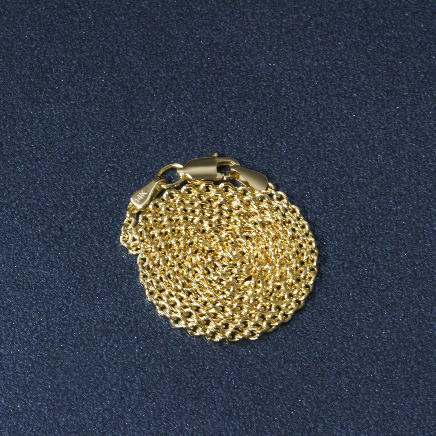 14k Yellow Gold Forsantina Lite Cable Link Chain (1.80 mm) - DestGlow