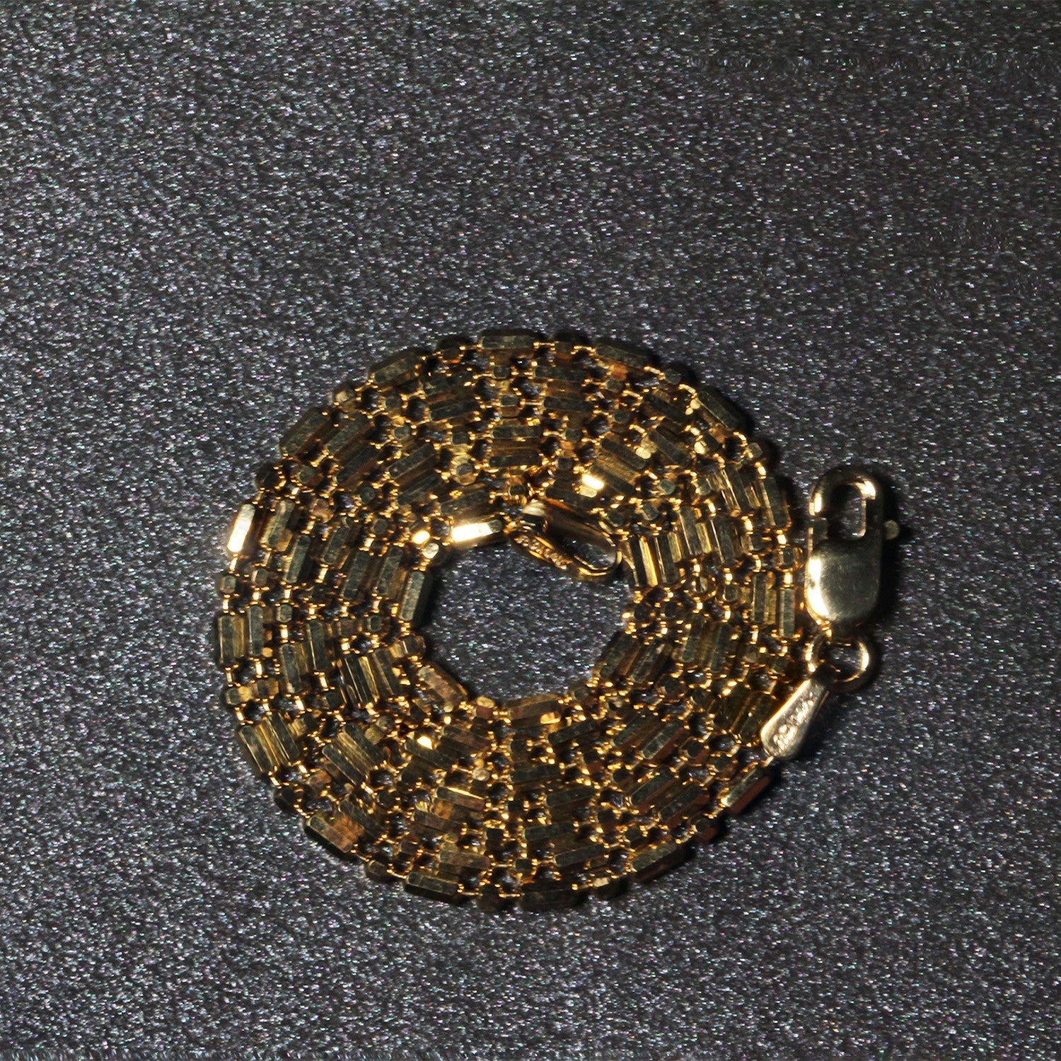 14k Yellow Gold Diamond-Cut Alternating Bead Chain 1.5mm by Bids.com