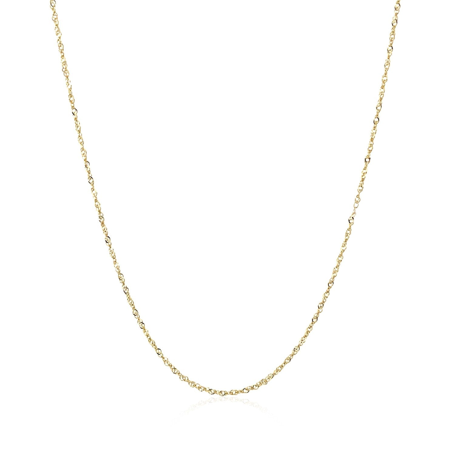 10k Yellow Gold Singapore Chain 0.8mm (0.80 mm) by Avera Group