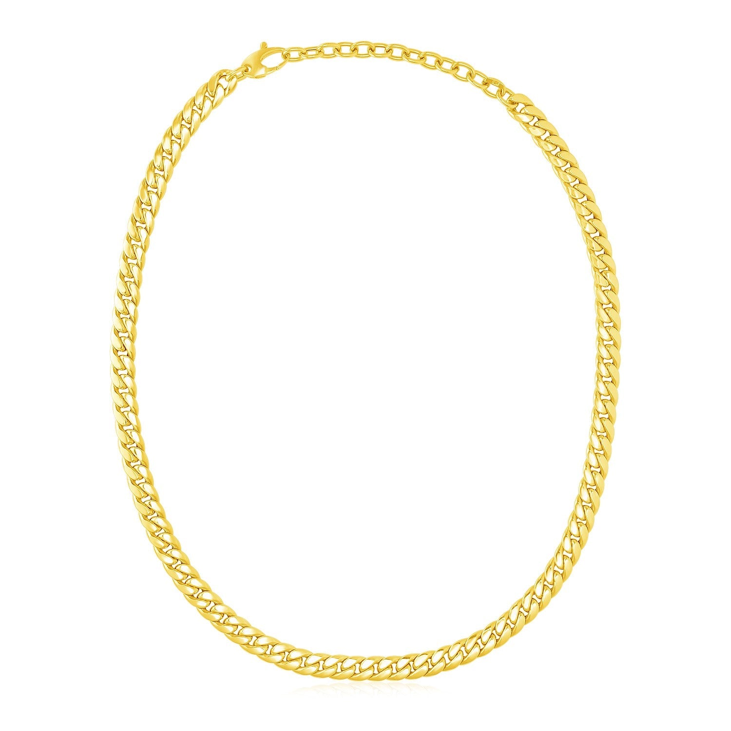 14k Yellow Gold Cuban Chain Choker Necklace by Bids.com