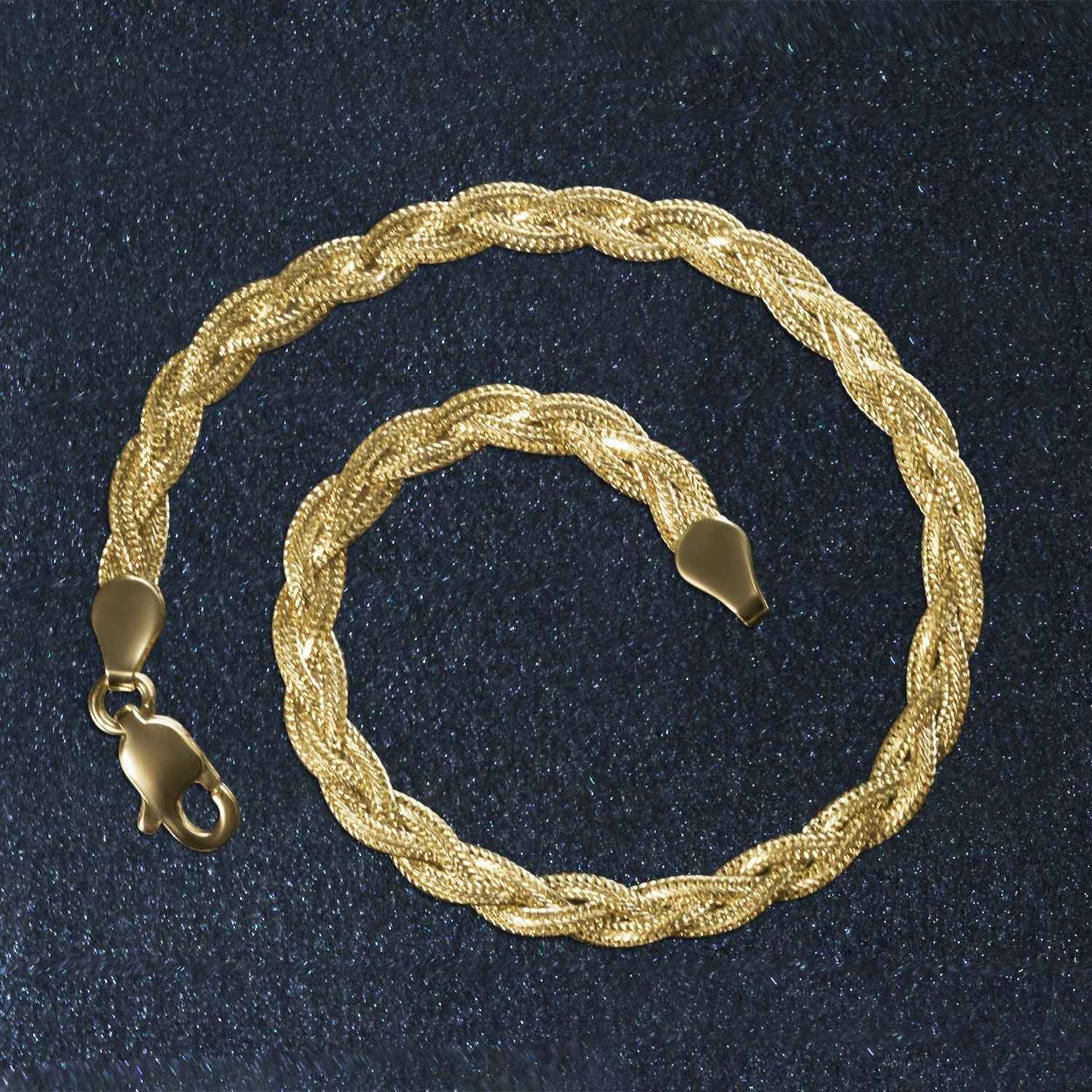 14k Yellow Gold Braided Bracelet (3.50 mm)