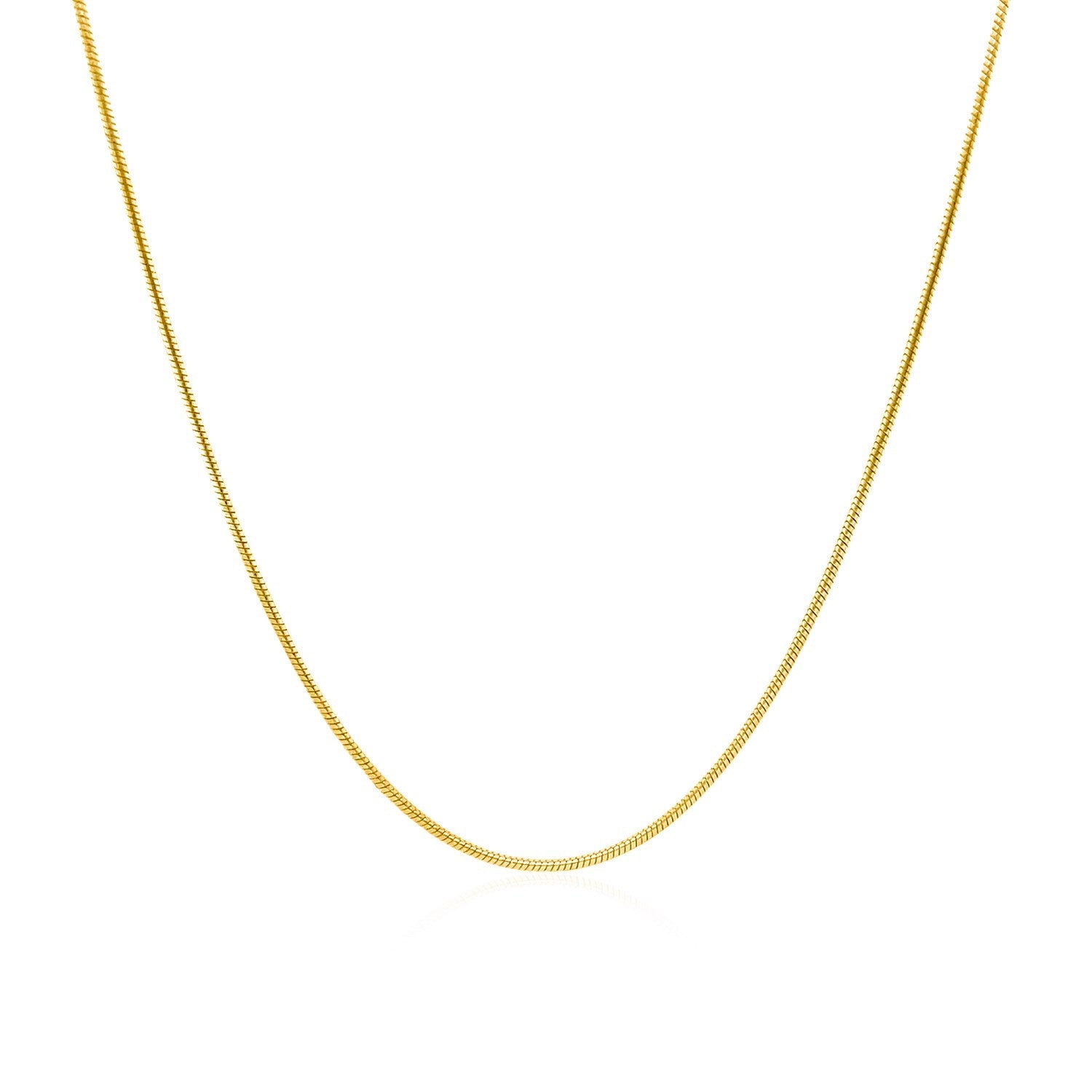 14k Yellow Gold Round Snake Chain 0.9mm by Bids.com