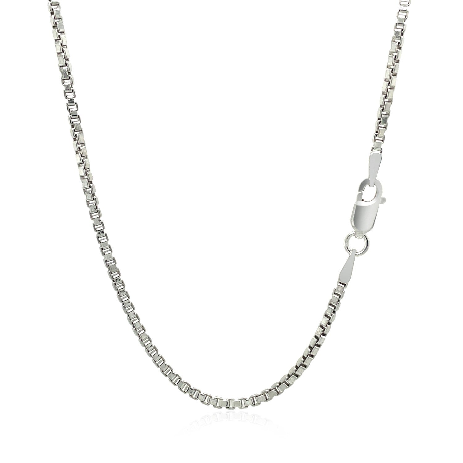 Sterling Silver Rhodium Plated Box Chain 1.8mm - DestGlow