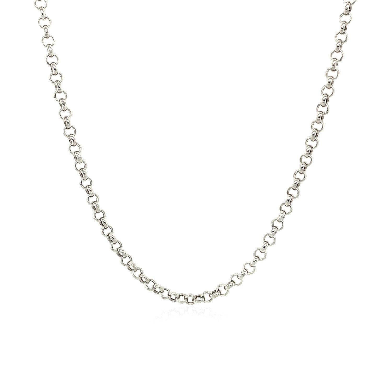 2.3mm 14k White Gold Rolo Chain by Bids.com