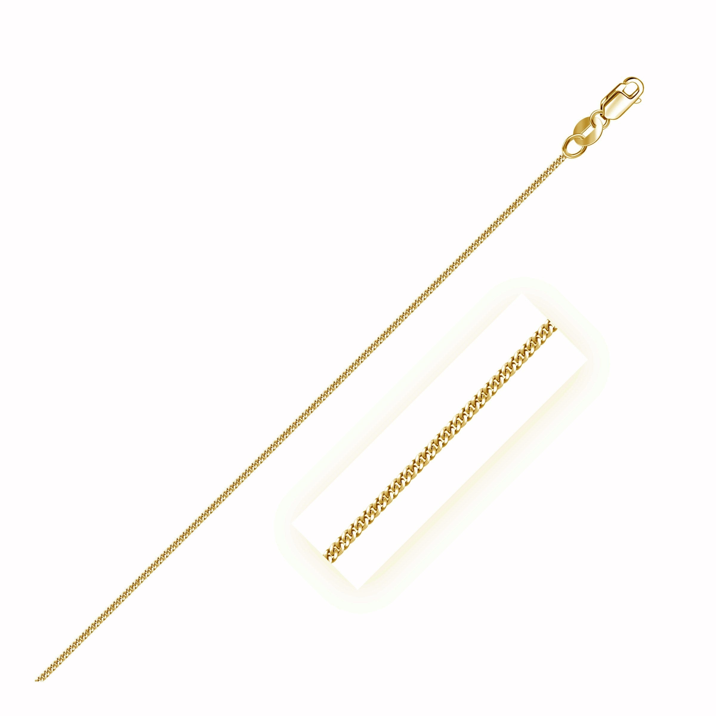 14k Yellow Gold Gourette Chain 1.0mm DestGlow