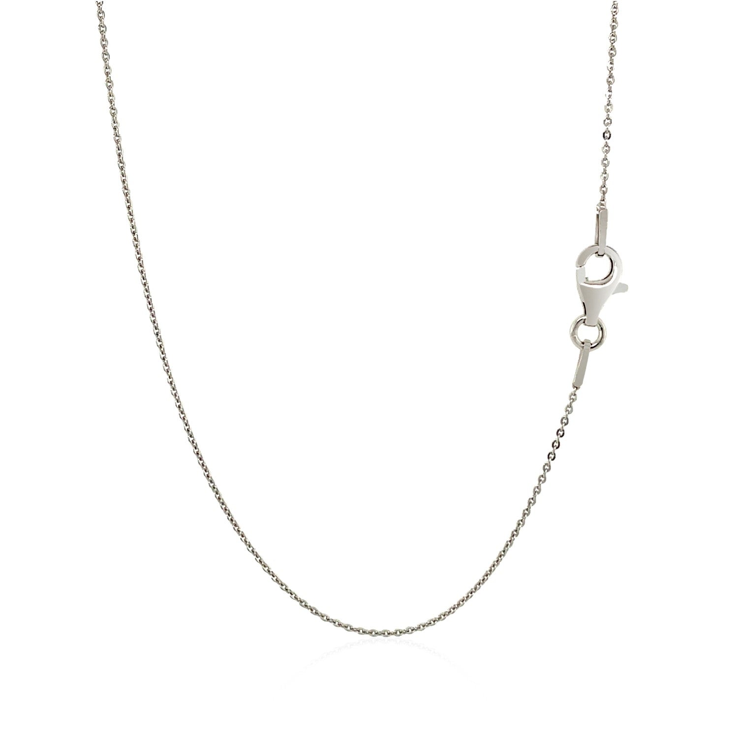 Sterling Silver Rhodium Plated Cable Chain (0.60 mm) - DestGlow