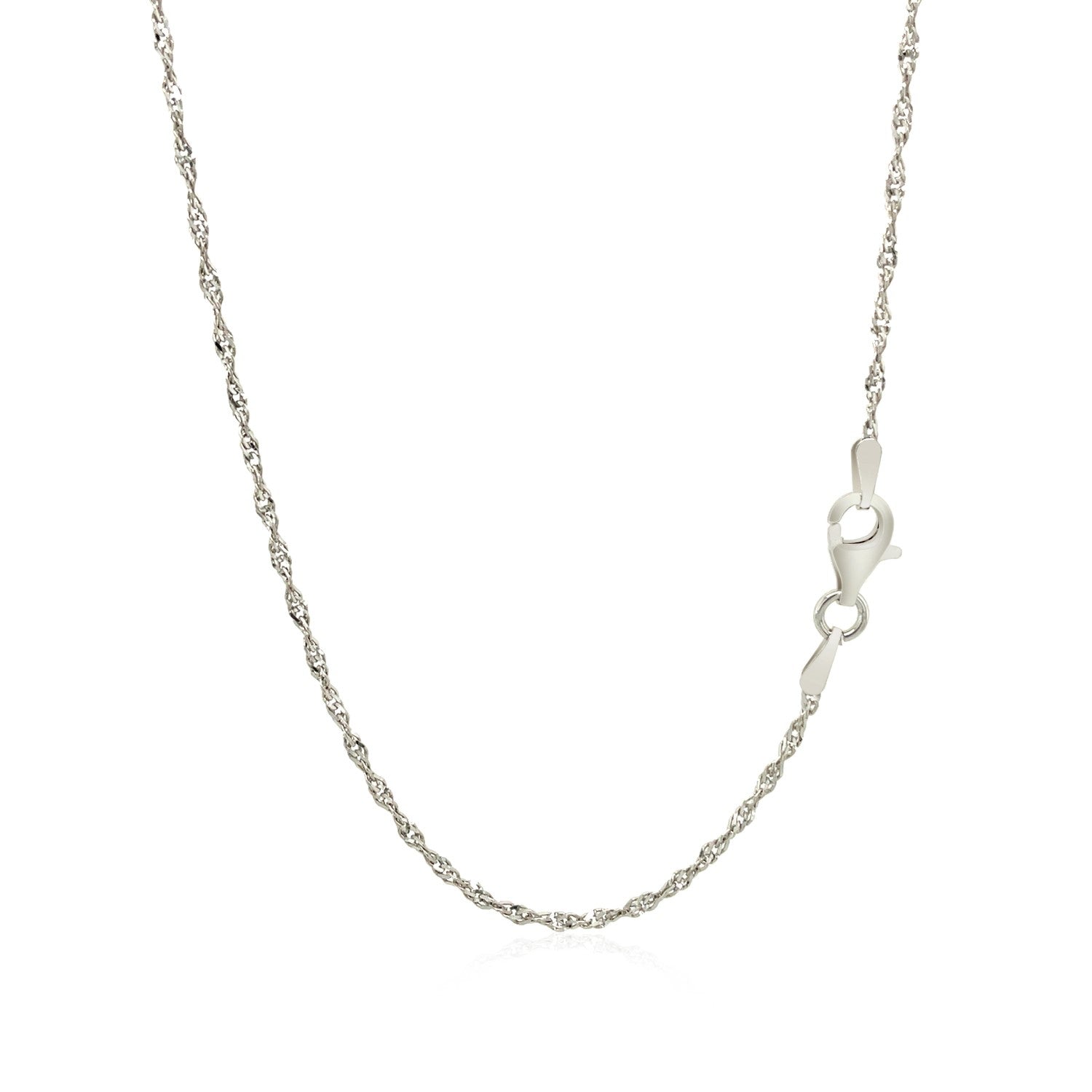 Sterling Silver 1.6mm Singapore Style Chain (1.50 mm) by Avera Group