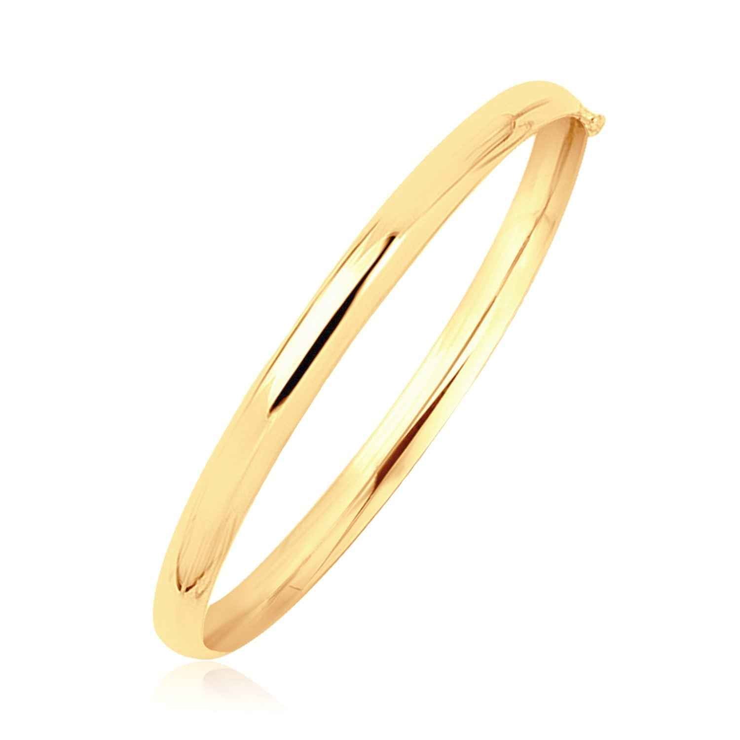 14k Yellow Gold Dome Design Polished Children&
