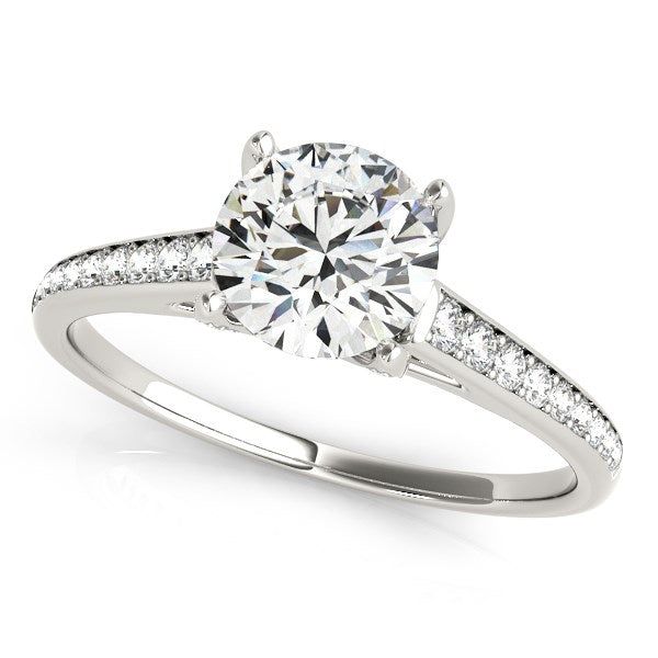 14k White Gold Diamond Engagement Ring With Cathedral Design (1 1/3 cttw) by Bids.com