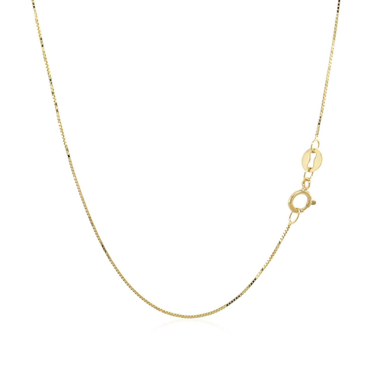 14k Yellow Gold Classic Box Chain (0.60 mm) - DestGlow