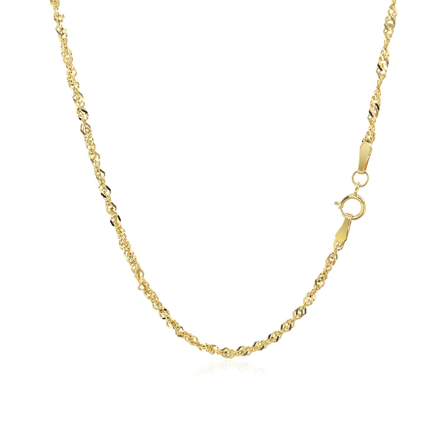 14k Yellow Gold Singapore Chain 1.7mm DestGlow