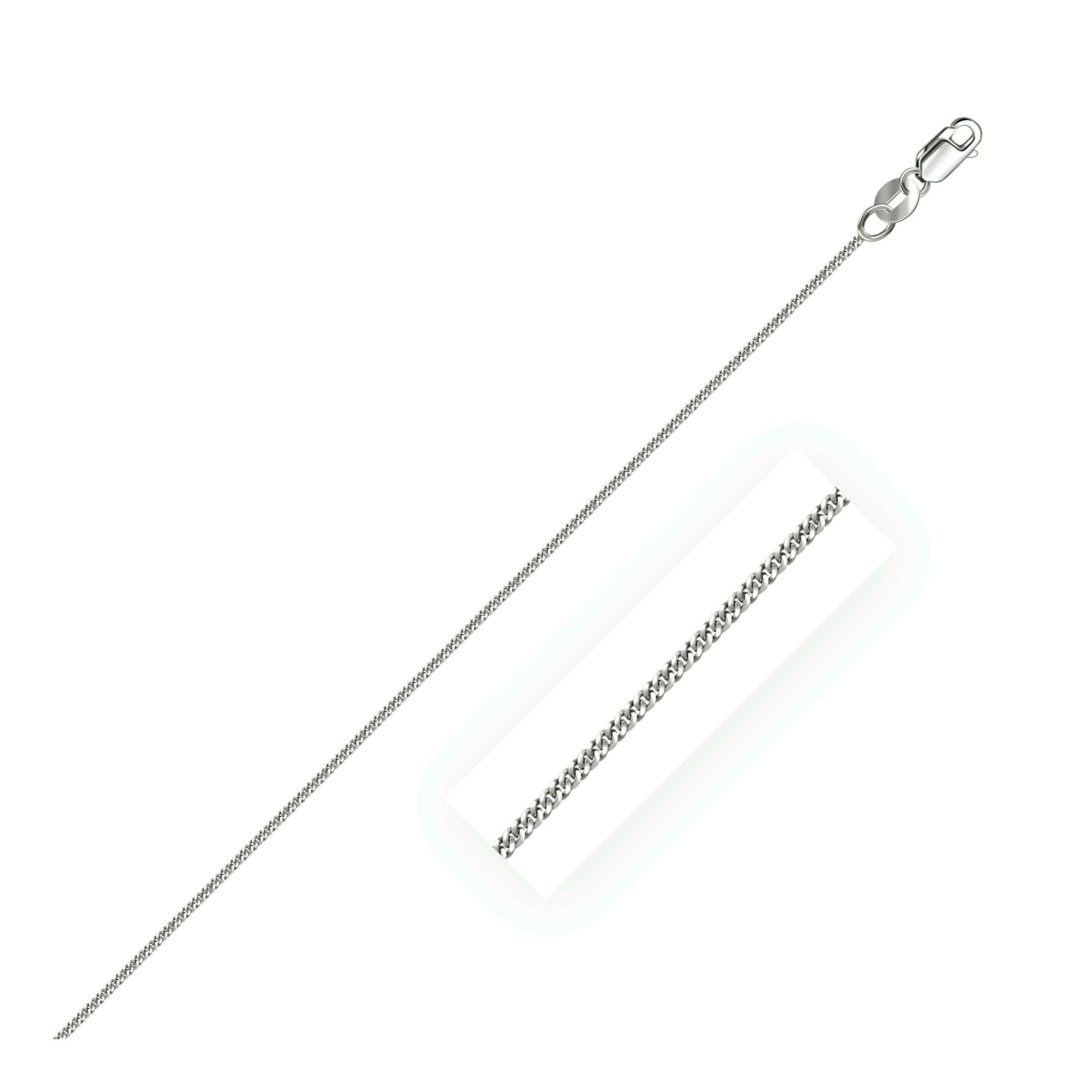 14k White Gold Gourmette Chain 1.0mm by Bids.com