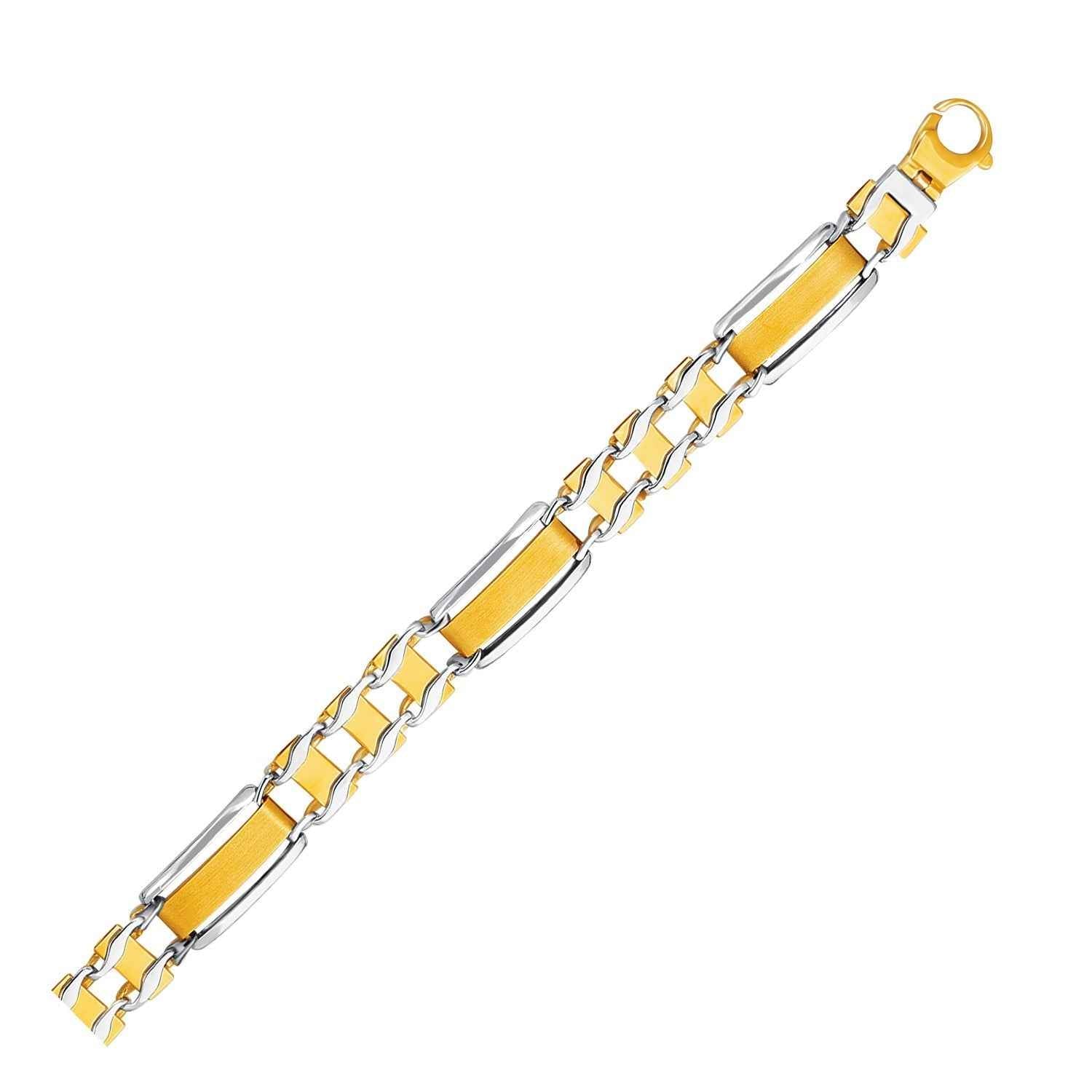 14k Two-Tone Gold Men&