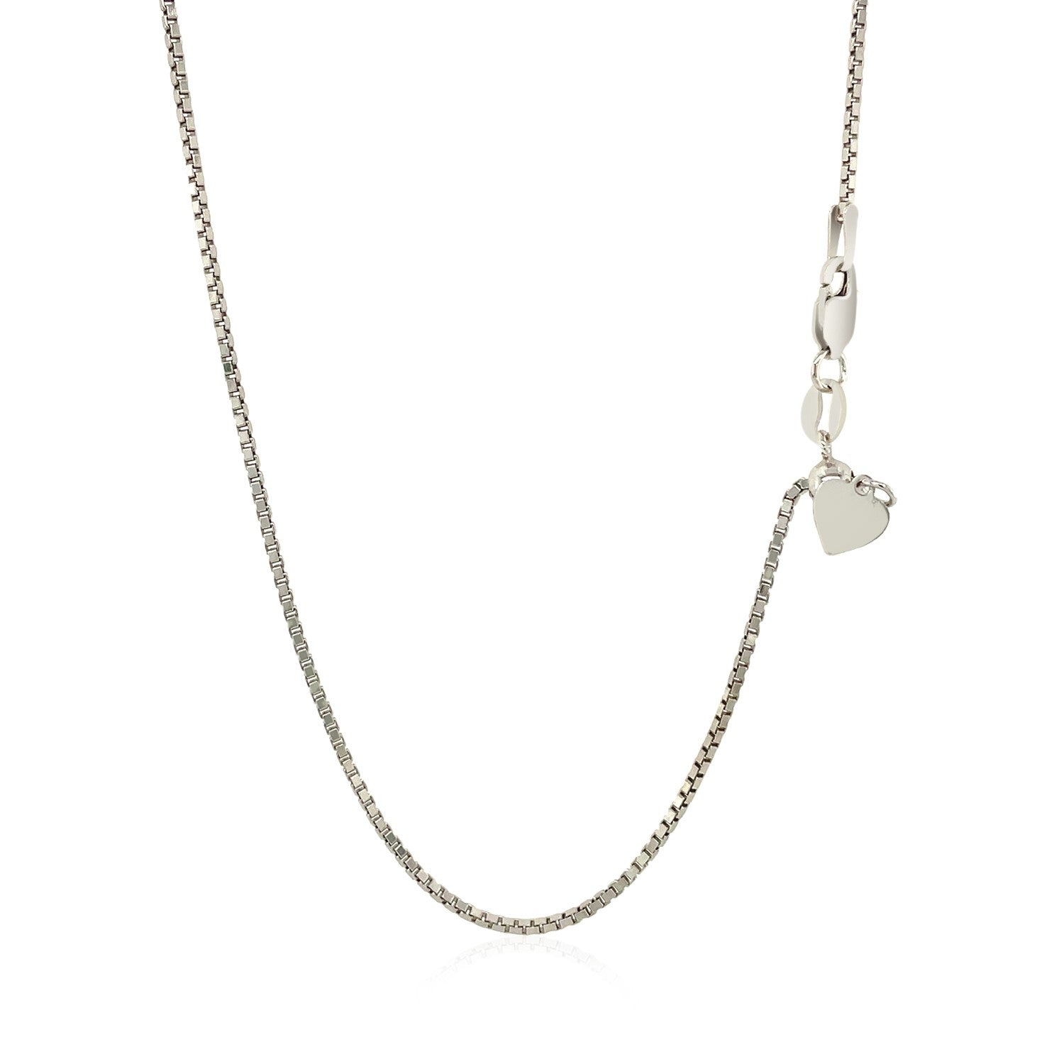Sterling Silver 1.4mm Adjustable Box Chain (1.40 mm) by Avera Group